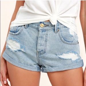 Amuse society distressed denim shorts